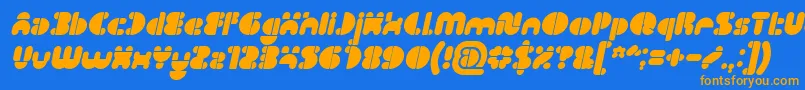 IMPULSE OF HEART Bold Italic Font – Orange Fonts on Blue Background