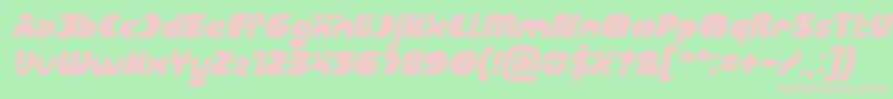 IMPULSE OF HEART Bold Italic Font – Pink Fonts on Green Background