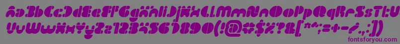 IMPULSE OF HEART Bold Italic-fontti – violetit fontit harmaalla taustalla