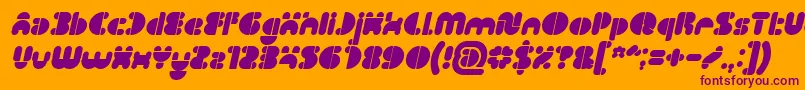 Police IMPULSE OF HEART Bold Italic – polices violettes sur fond orange