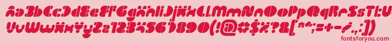 IMPULSE OF HEART Bold Italic Font – Red Fonts on Pink Background