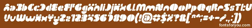 フォントIMPULSE OF HEART Bold Italic – 茶色の背景に白い文字