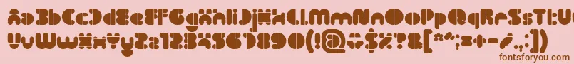 IMPULSE OF HEART Bold Font – Brown Fonts on Pink Background