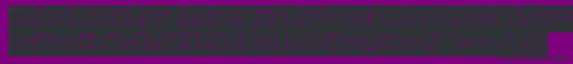 IMPULSE OF HEART Hollow Inverse Font – Black Fonts on Purple Background