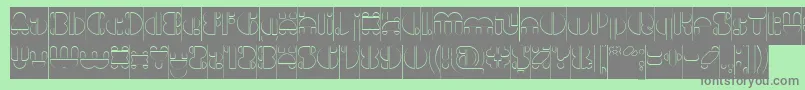 IMPULSE OF HEART Hollow Inverse Font – Gray Fonts on Green Background