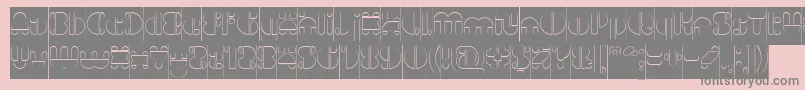 IMPULSE OF HEART Hollow Inverse Font – Gray Fonts on Pink Background