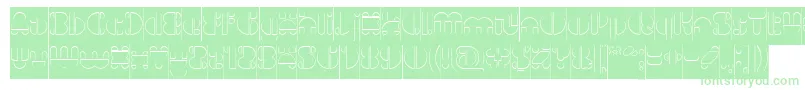 IMPULSE OF HEART Hollow Inverse Font – Green Fonts on White Background