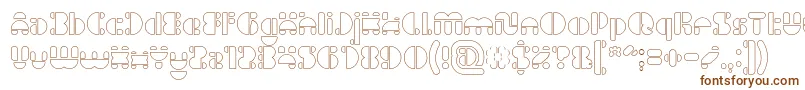 Шрифт IMPULSE OF HEART Hollow – коричневые шрифты на белом фоне