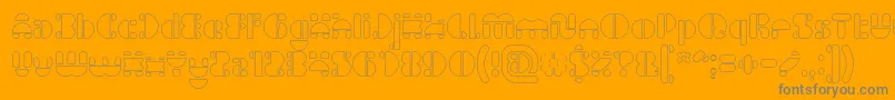 IMPULSE OF HEART Hollow Font – Gray Fonts on Orange Background