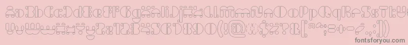 IMPULSE OF HEART Hollow Font – Gray Fonts on Pink Background