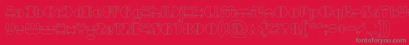 IMPULSE OF HEART Hollow Font – Gray Fonts on Red Background