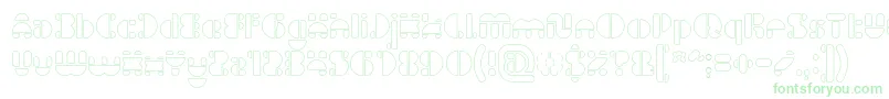 IMPULSE OF HEART Hollow Font – Green Fonts on White Background