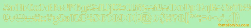 IMPULSE OF HEART Hollow Font – Orange Fonts on Green Background