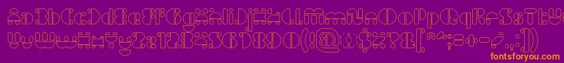 IMPULSE OF HEART Hollow Font – Orange Fonts on Purple Background