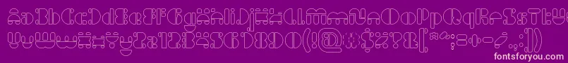 IMPULSE OF HEART Hollow Font – Pink Fonts on Purple Background