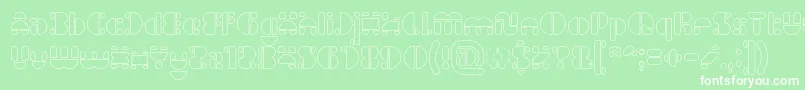 IMPULSE OF HEART Hollow Font – White Fonts on Green Background