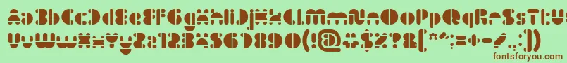 IMPULSE OF HEART Light Font – Brown Fonts on Green Background