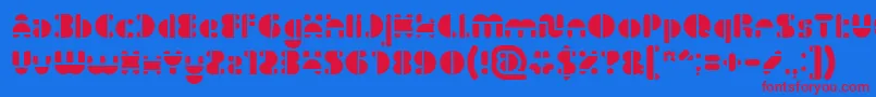 フォントIMPULSE OF HEART Light – 赤い文字の青い背景