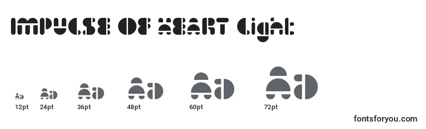 IMPULSE OF HEART Light Font Sizes
