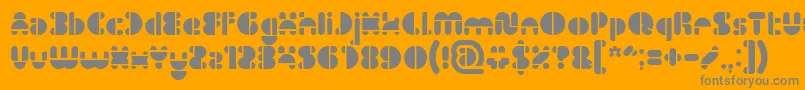 フォントIMPULSE OF HEART – オレンジの背景に灰色の文字