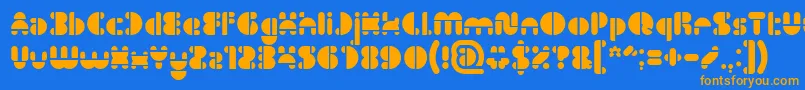 IMPULSE OF HEART Font – Orange Fonts on Blue Background