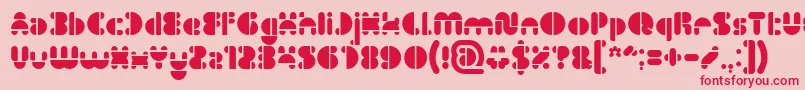 IMPULSE OF HEART Font – Red Fonts on Pink Background