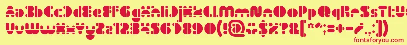 IMPULSE OF HEART Font – Red Fonts on Yellow Background
