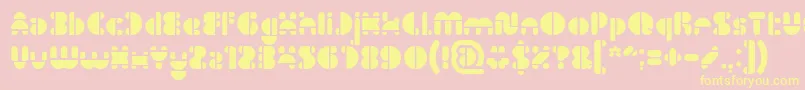 IMPULSE OF HEART Font – Yellow Fonts on Pink Background