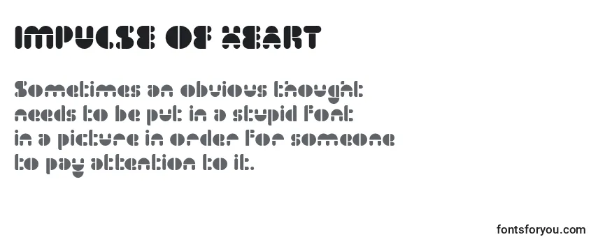 Шрифт IMPULSE OF HEART