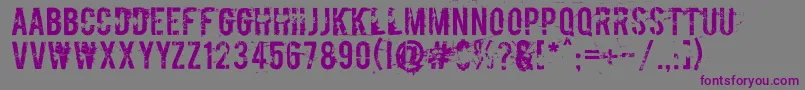 Boycott Font – Purple Fonts on Gray Background