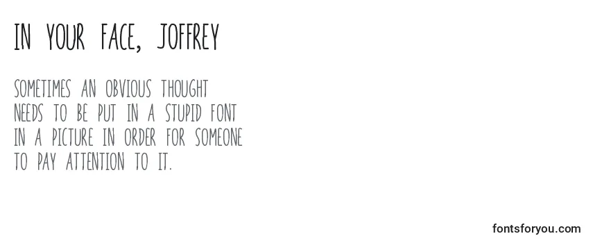 In your face, joffrey Font