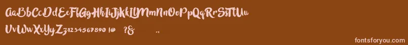 inblossom Font – Pink Fonts on Brown Background