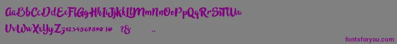 Шрифт inblossom – фиолетовые шрифты на сером фоне