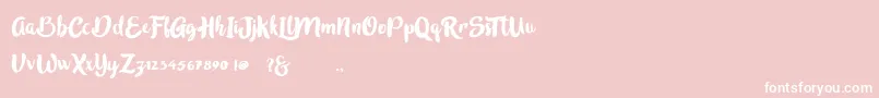 inblossom-Schriftart – Weiße Schriften auf rosa Hintergrund