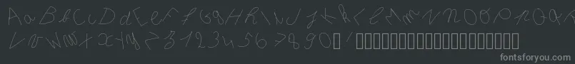 Inclinedletter Font – Gray Fonts on Black Background