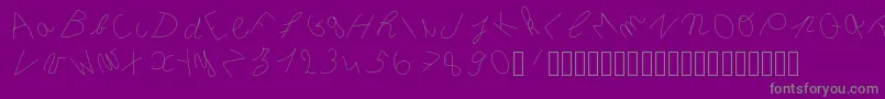 Fonte Inclinedletter – fontes cinzas em um fundo violeta