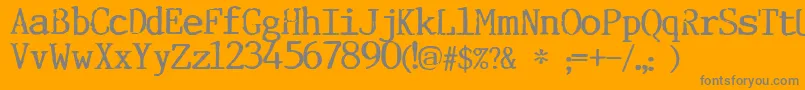 Więcej informacji o czcionce Incognitype Czcionka Incognitype – szare czcionki na pomarańczowym tle