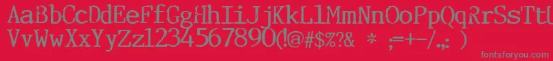 Incognitype Font – Gray Fonts on Red Background
