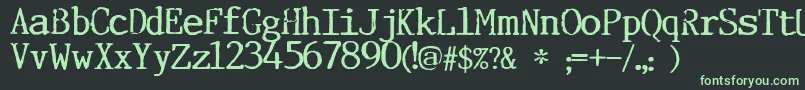 フォントIncognitype – 黒い背景に緑の文字