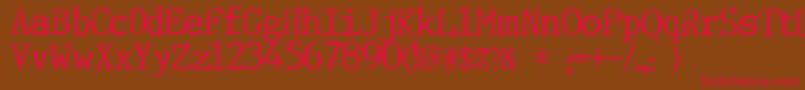 Incognitype Font – Red Fonts on Brown Background