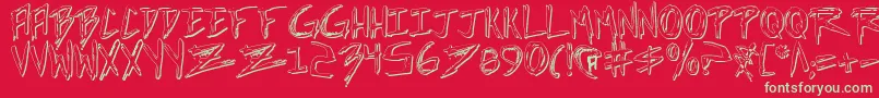 incubus shadow Font – Green Fonts on Red Background