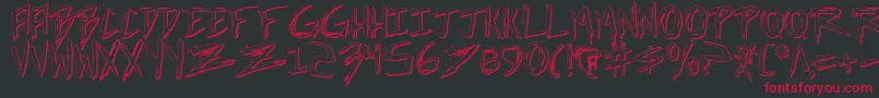incubus shadow Font – Red Fonts on Black Background