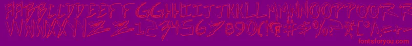 incubus shadow Font – Red Fonts on Purple Background