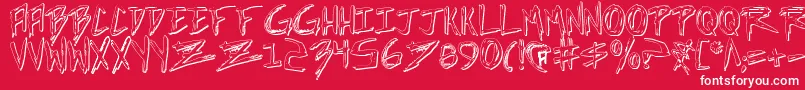 incubus shadow Font – White Fonts on Red Background