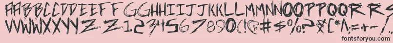 incubus Font – Black Fonts on Pink Background