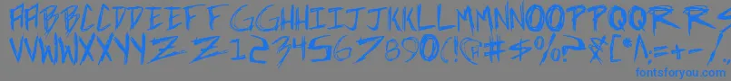 incubus Font – Blue Fonts on Gray Background