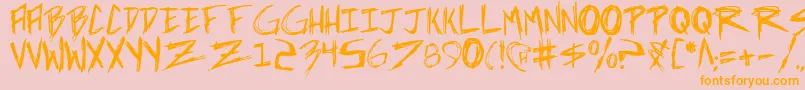 incubus Font – Orange Fonts on Pink Background