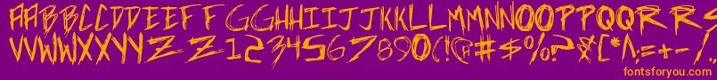 incubus Font – Orange Fonts on Purple Background