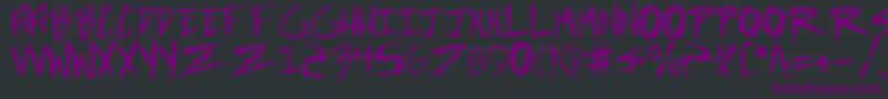 incubus Font – Purple Fonts on Black Background