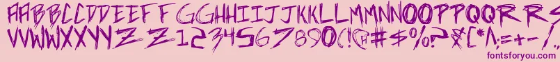 incubus Font – Purple Fonts on Pink Background